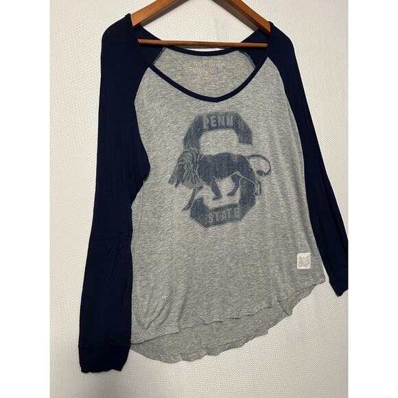 Penn State Nittany Lion Original Retro Brand Gray Long Sleeve Raglan T Shirt XL - Picture 3 of 9